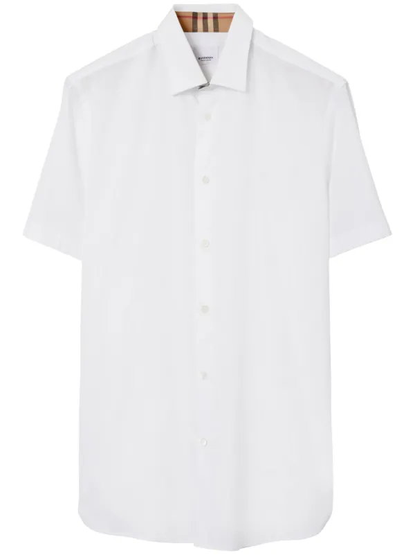 Burberry logo-embroidered Cotton Shirt - Farfetch