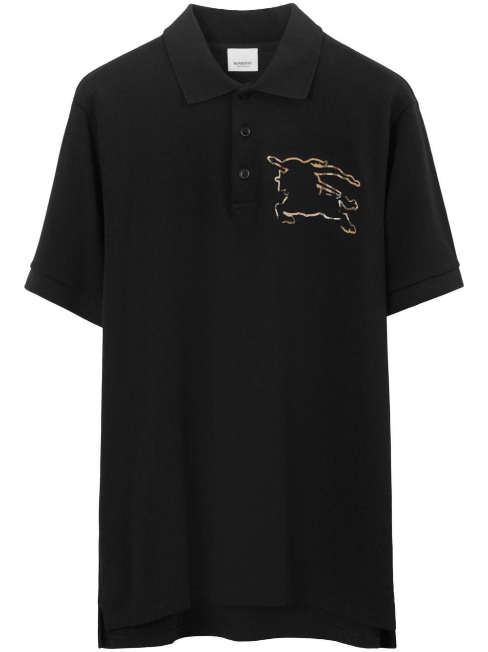 Burberry Poloshirt Mit Logo-print In Black