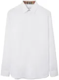 Burberry long-sleeved button-up cotton shirt - White