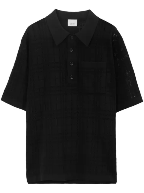 Burberry check-print cotton polo shirt Men