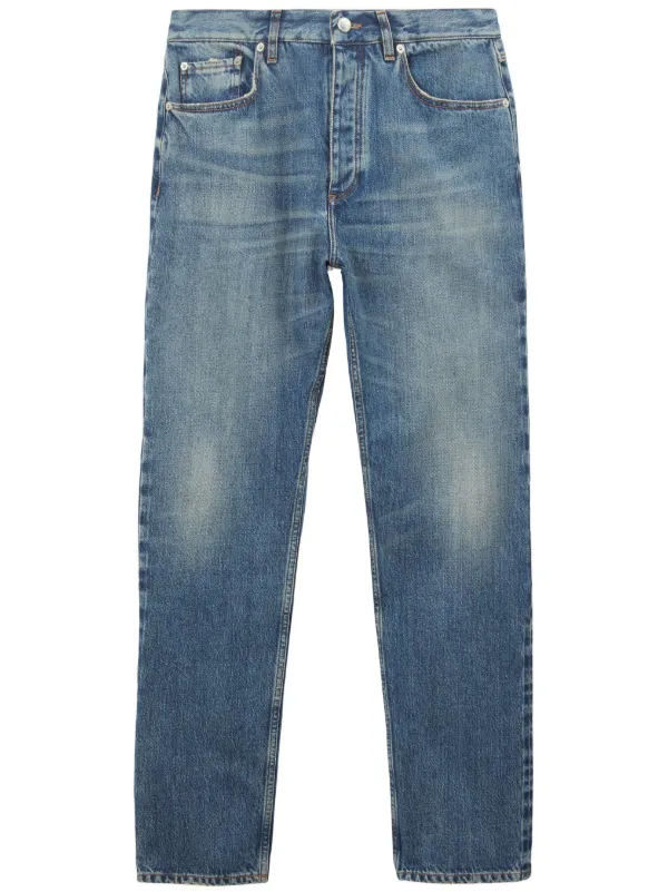 Burberry straight-leg Washed Denim Trousers - Farfetch