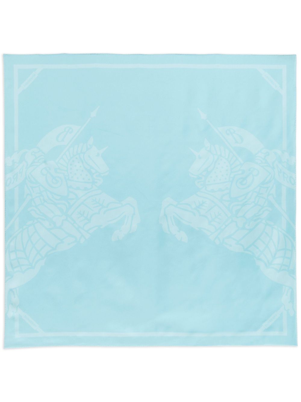 Burberry EKD-print silk scarf - Blue