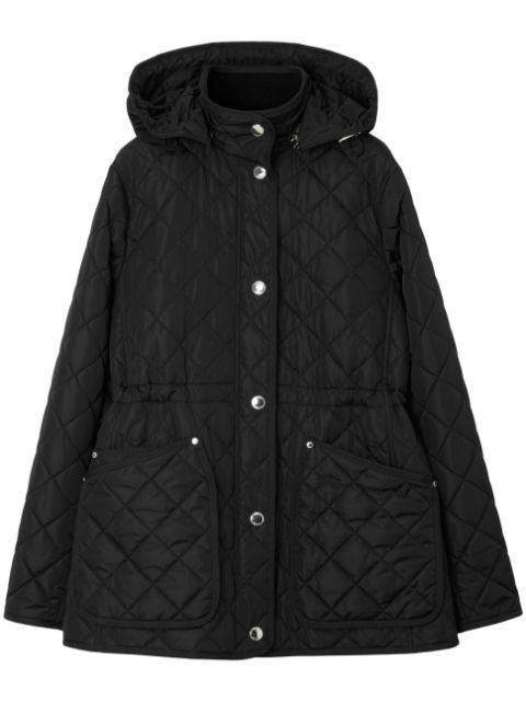 Burberry detachable-hood diamond-quilted jacket Women