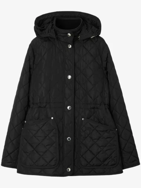 Burberry chamarra capitonada con capucha removible