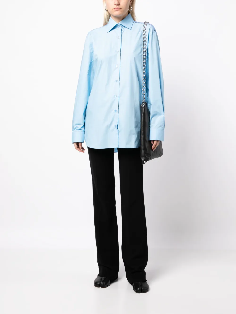 Raf Simons Popeline blouse - Blauw