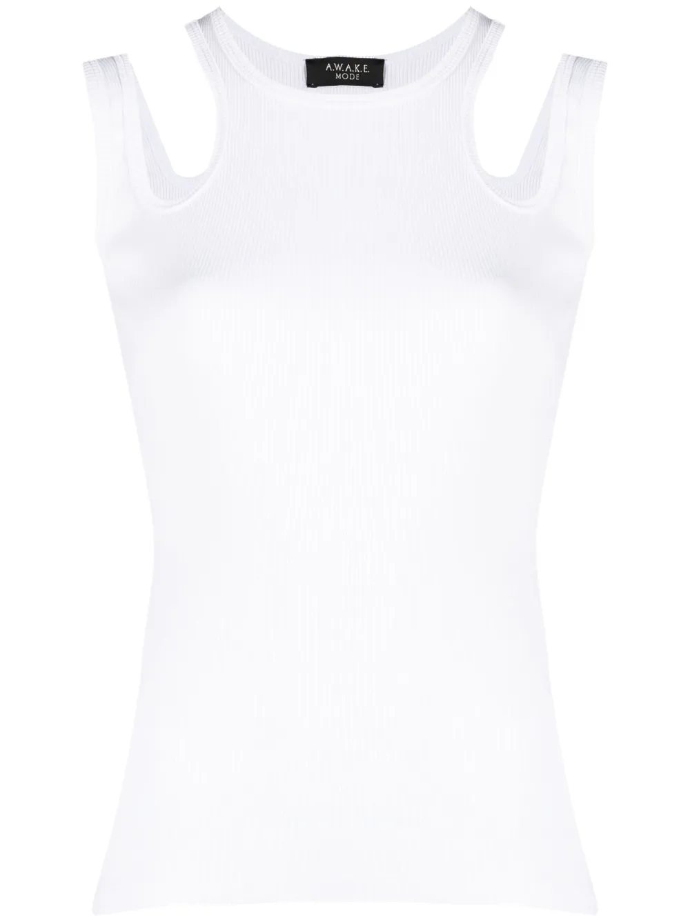 A.W.A.K.E. Mode cut-out ribbed tank top