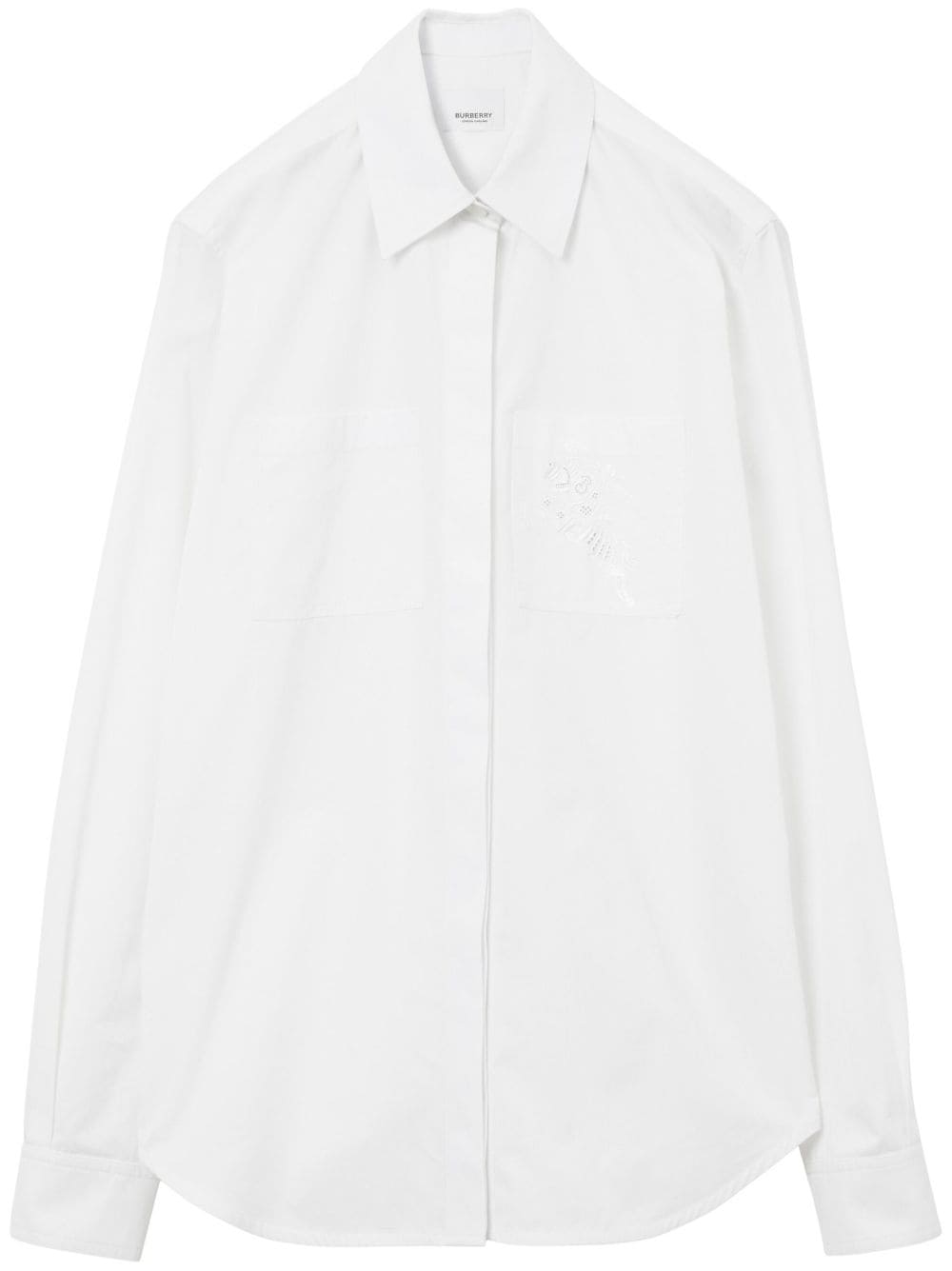 BURBERRY EKD BRODERIE-ANGLAISE COTTON SHIRT