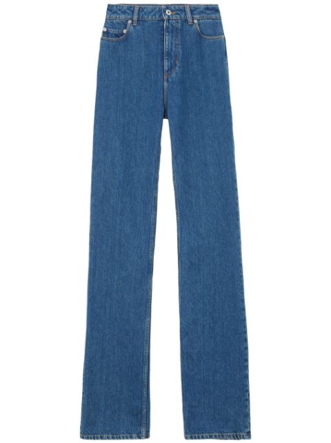 Burberry high-waisted straight-leg cotton jeans