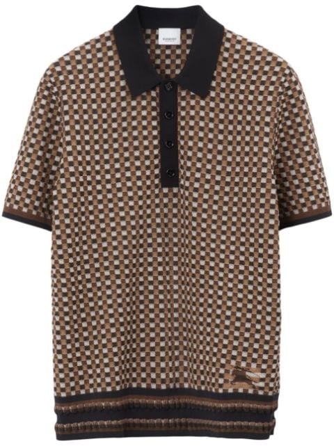 Burberry - logo-embroidered cotton polo shirt