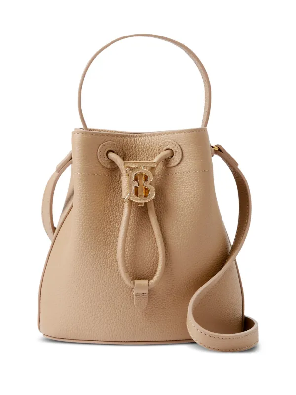 Burberry Mini TB Bucket Bag Neutrals FARFETCH BG