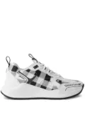 Burberry check-pattern leather sneakers - White