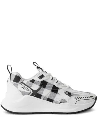 Burberry♦レディース チェック レザー スニーカー チェック＆レザー スニーカー (アーカイブベージュ