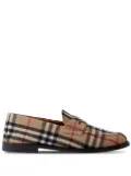 Burberry check wool loafers - Black