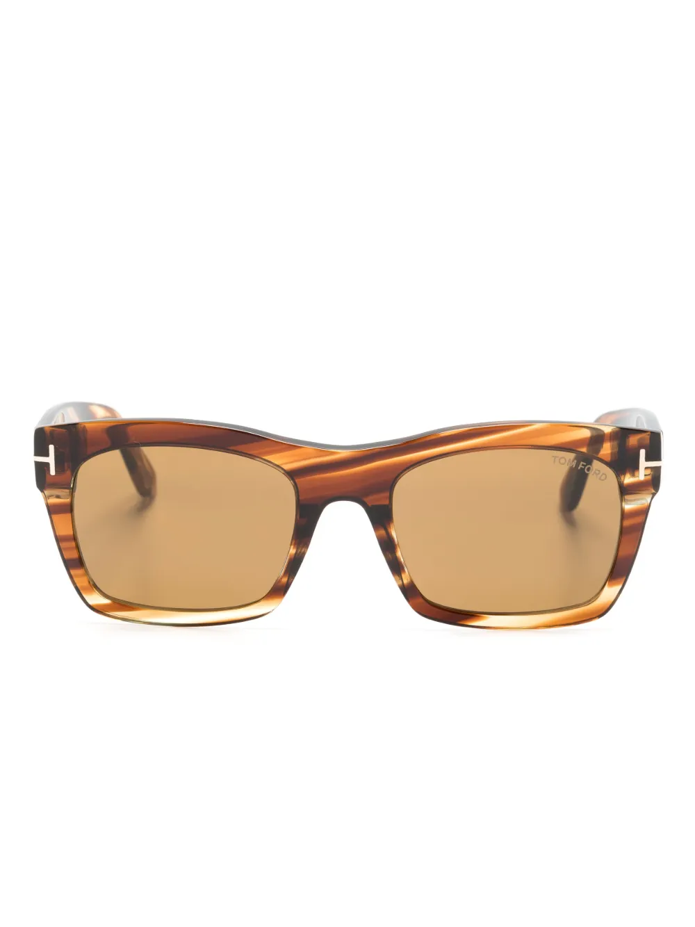 TOM FORD Eyewear Nico スクエアフレーム サングラス - ブラウン TOM FORD Eyewear Nico スクエアフレーム サングラス - ブラウン