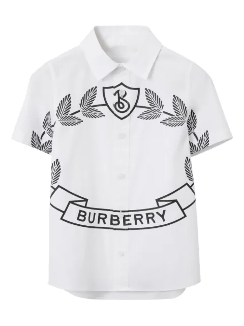 Burberry Kids logo-print cotton shirt