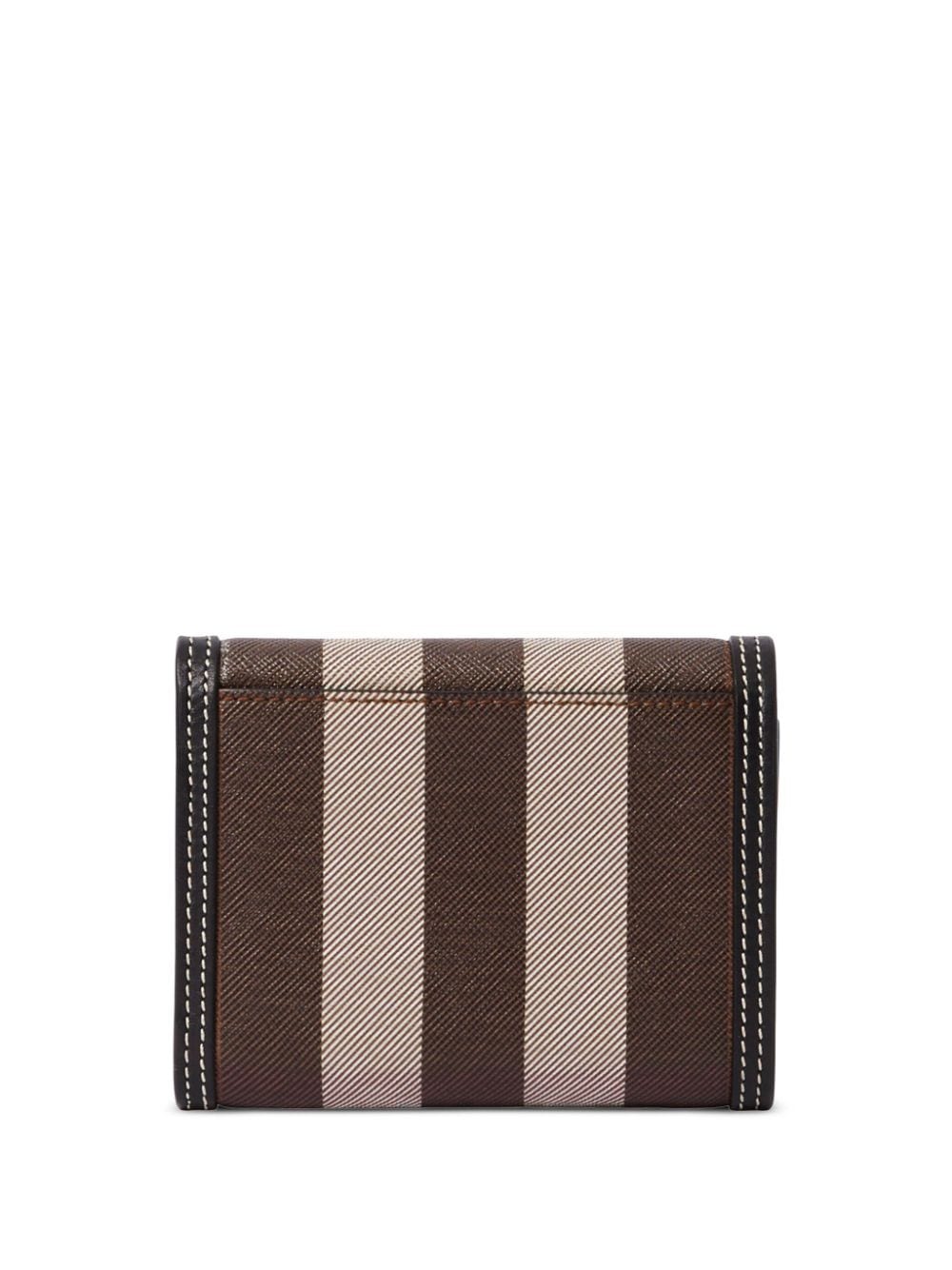 Burberry check-print leather wallet - Bruin