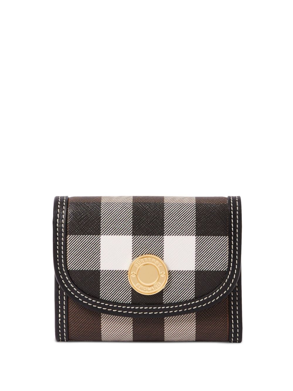 Burberry check-print leather wallet - Brown