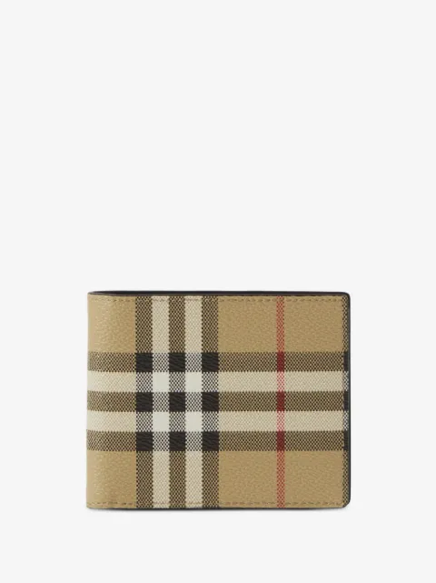 Burberry cartera plegable con motivo de cuadros