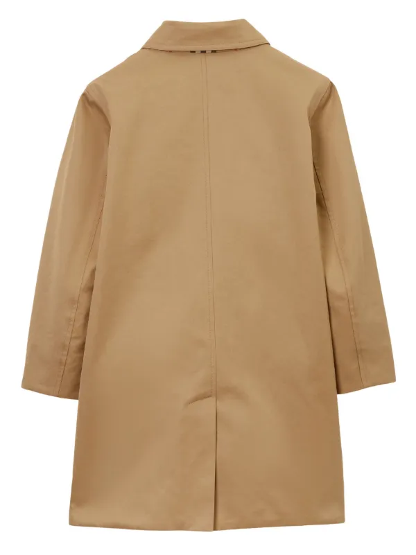 Burberry Kids Cappotto Monopetto Reversibile Marrone FARFETCH IT