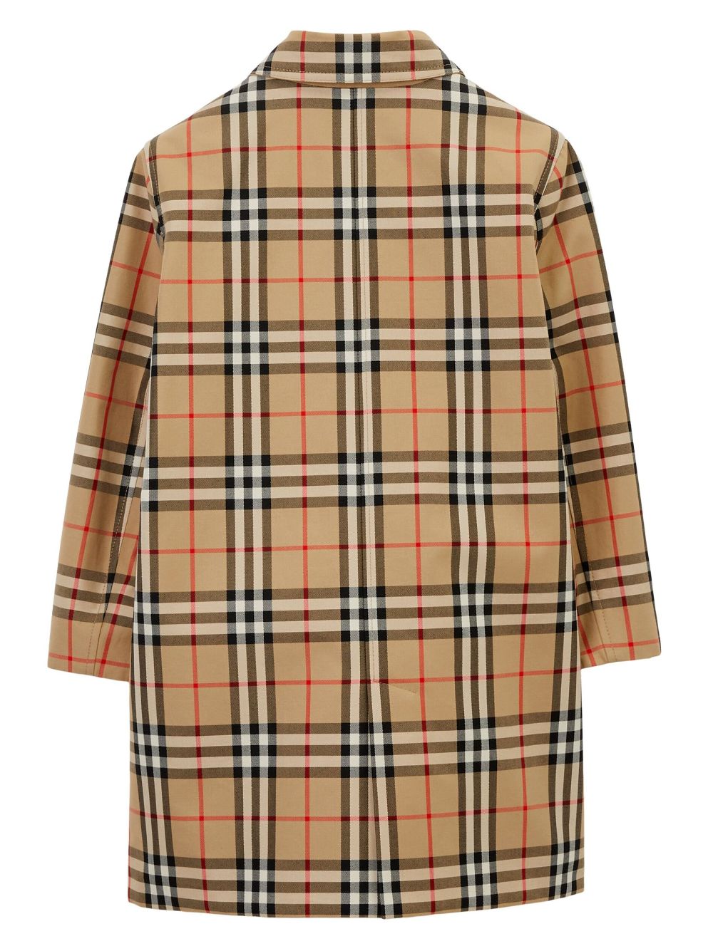 Shop Burberry Checkered Reversible Single-breasted Coat In Brown