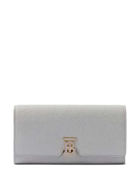 Burberry logo-plaque grained leather wallet