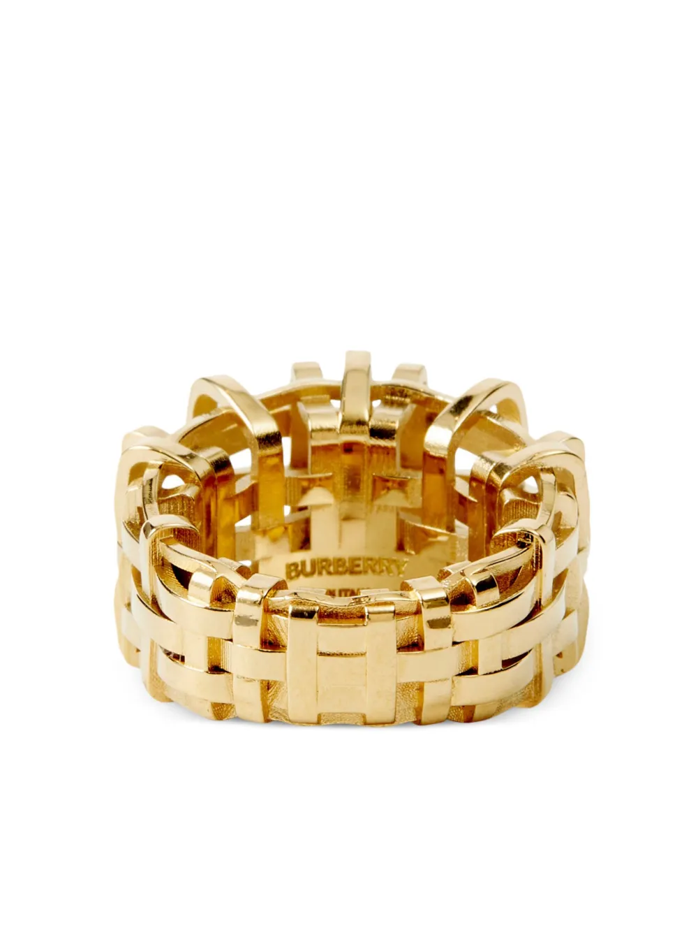 Affordable Burberry interwoven-design polished-finish ring Women