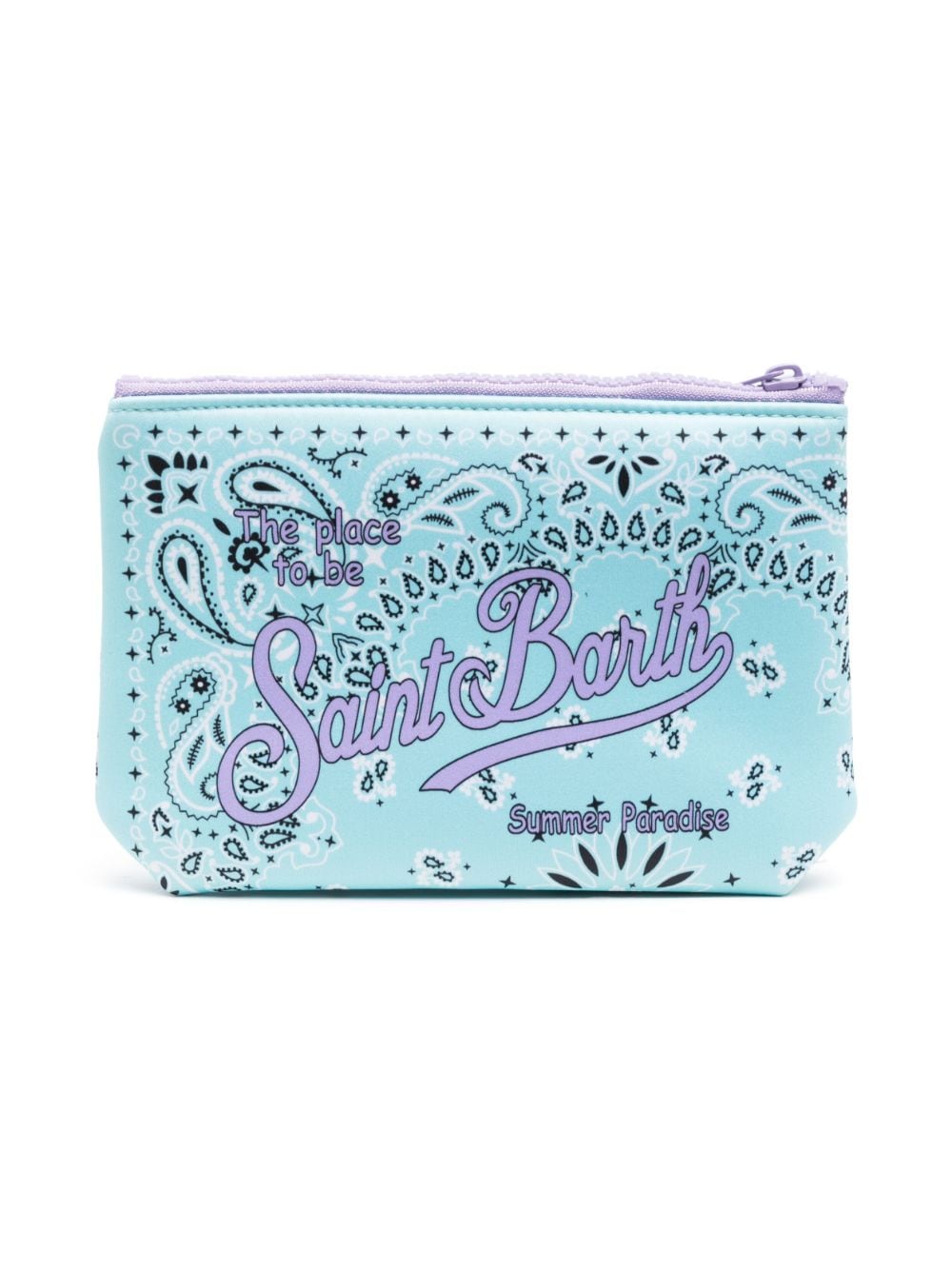 MC2 Saint Barth Kids Aline bandana-print pochette bag - Blauw