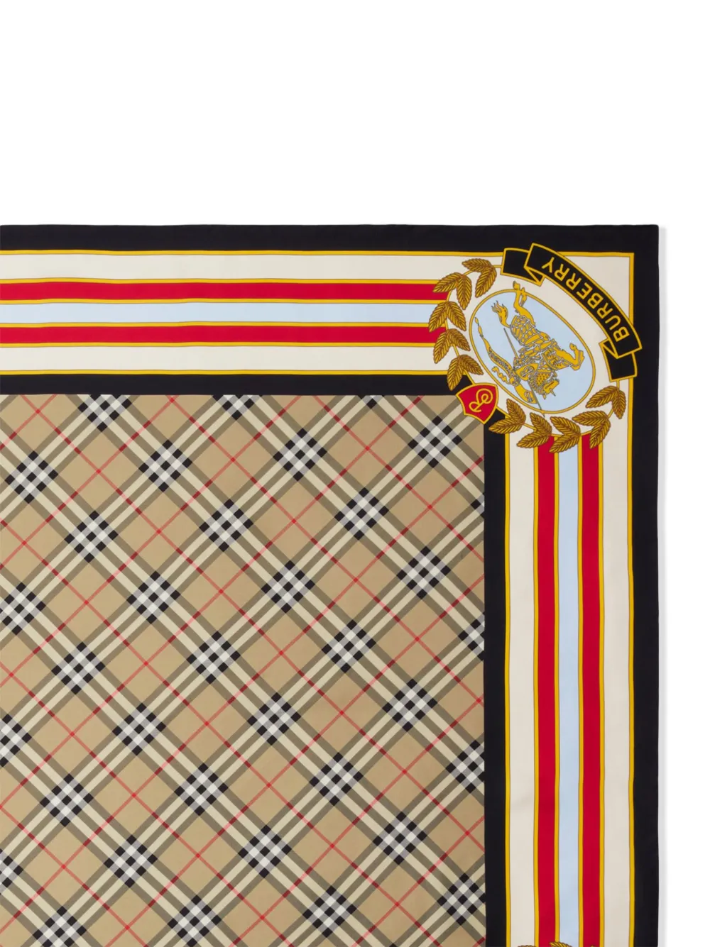 Burberry Montage Print Silk Square Scarf In Neutrals