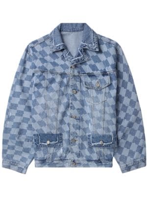 Levi's checkered denim clearance jacket