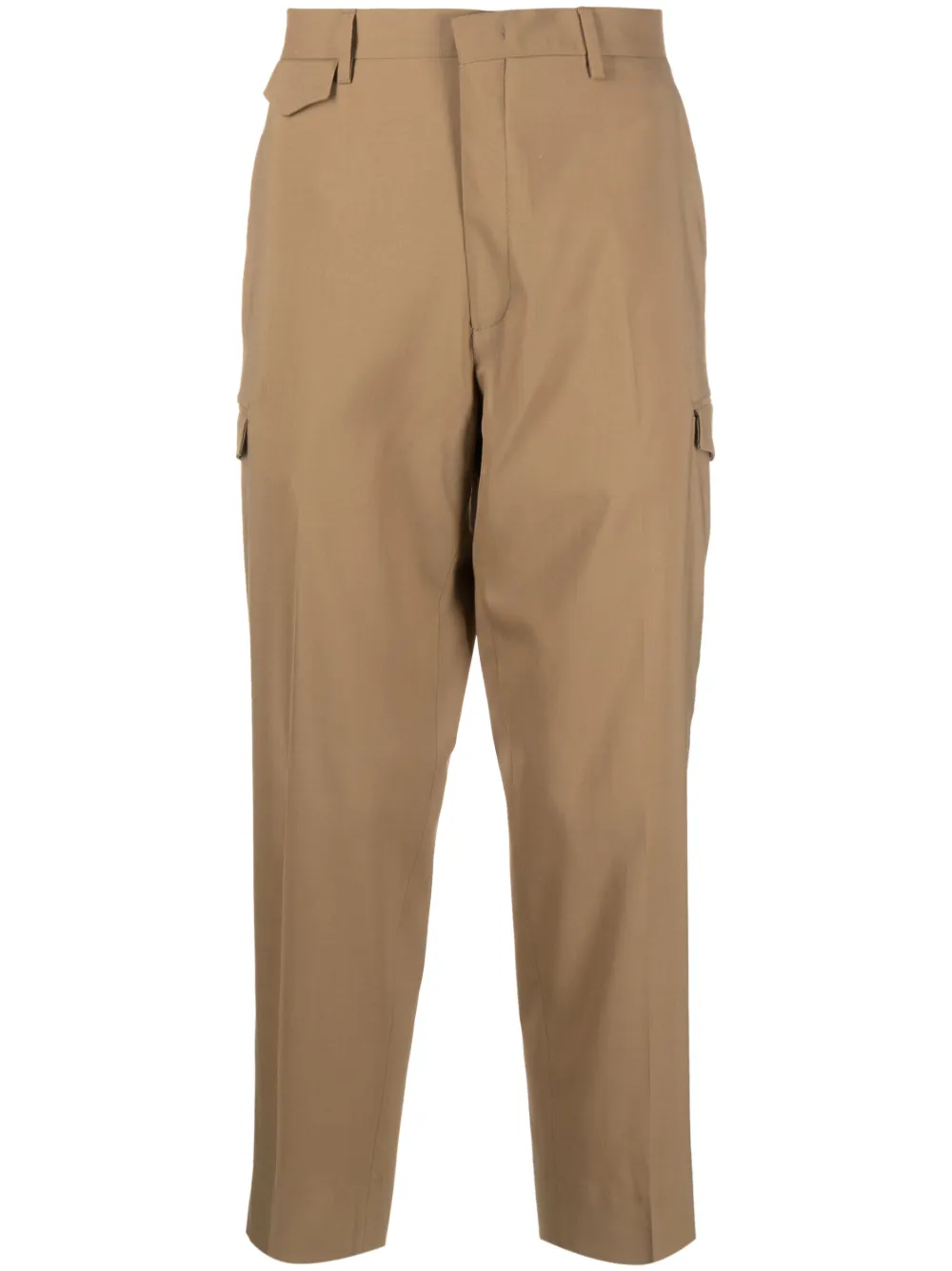 concealed-fastening cropped trousers