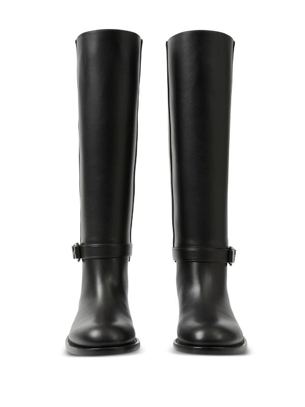 Chic and Confident: Burberry Leather Knee High Boots
