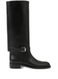 Burberry knee-high leather boots - Black