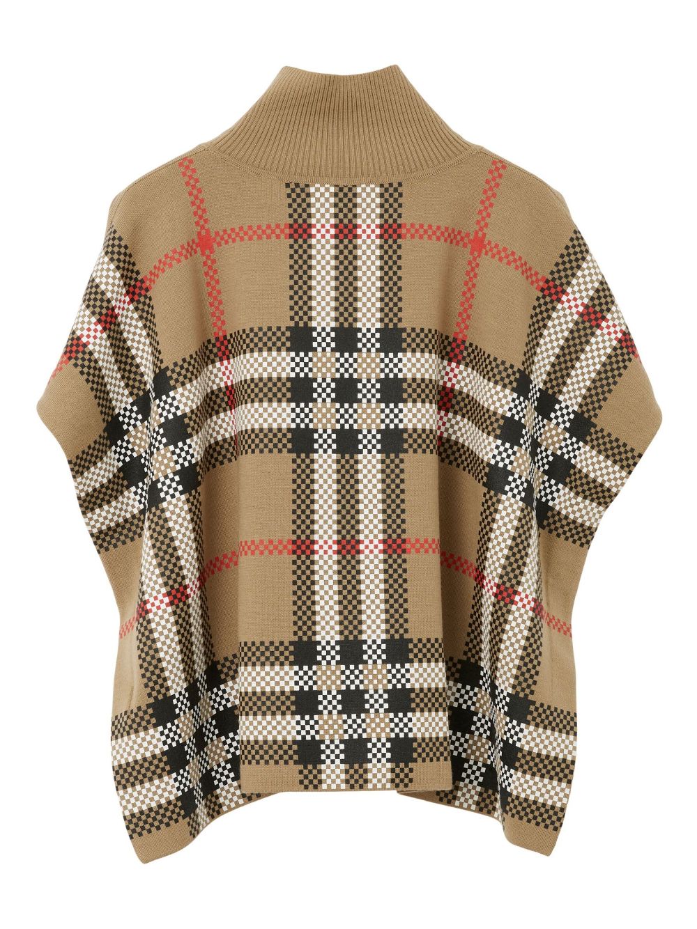 Burberry Kids Vintage Check knitted cape - Beige