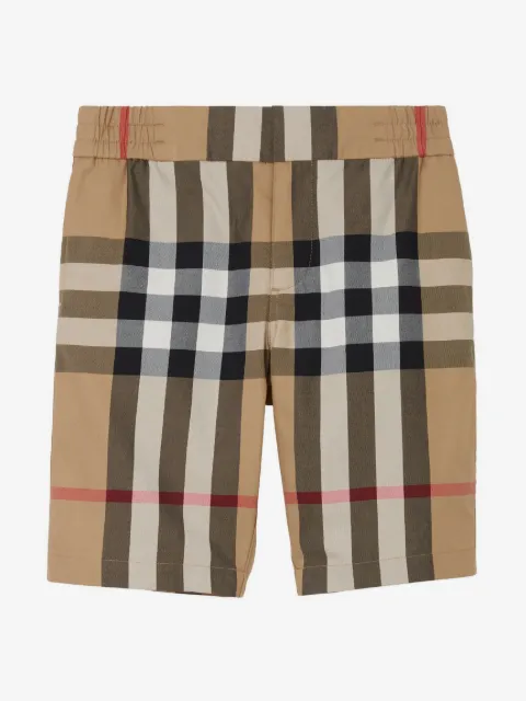Burberry Kids Halford Check print shorts