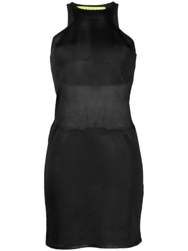 black racerback cocktail dress Fitted Racerback Midi Tee Dress