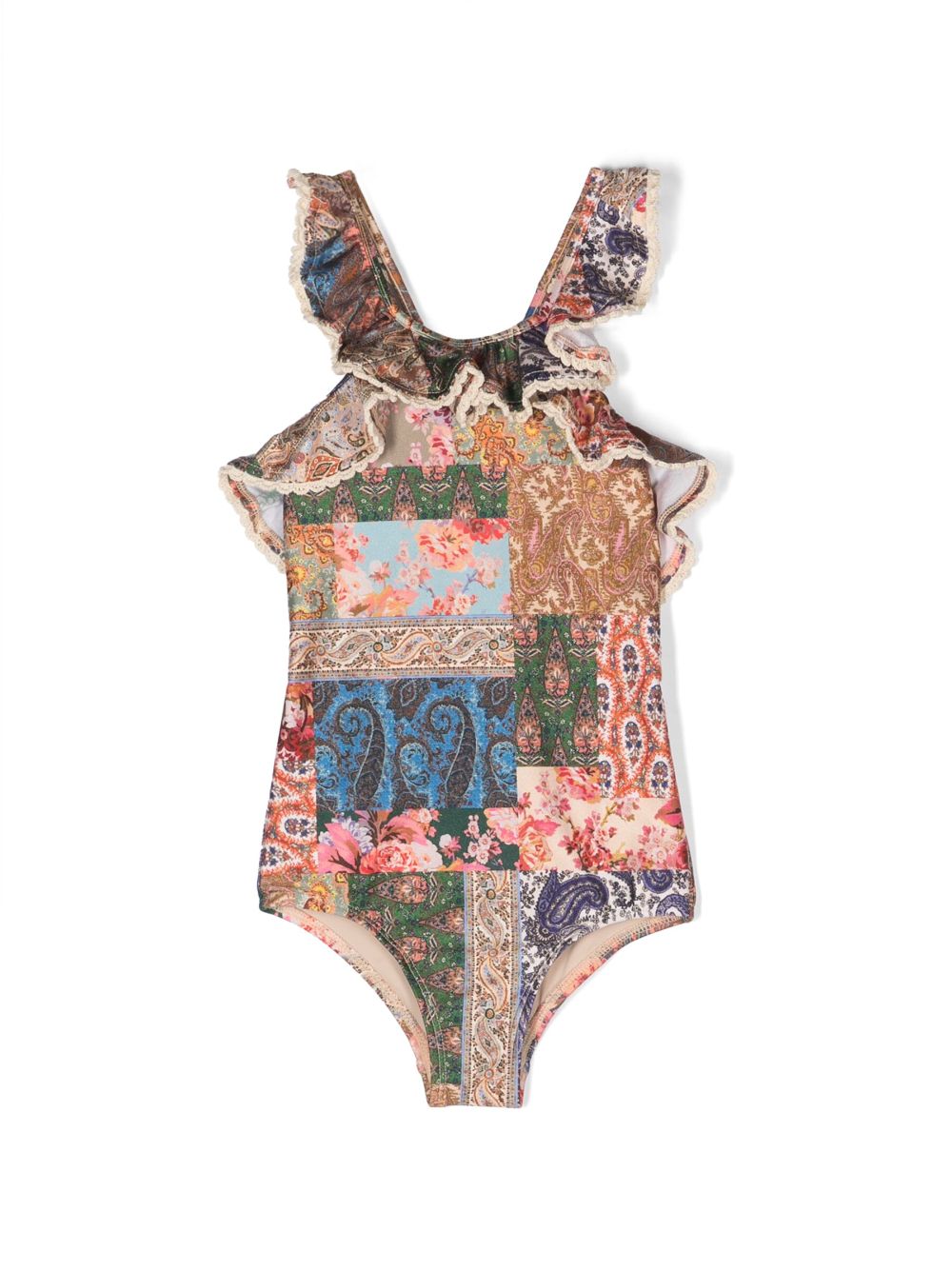 Devi paisley one-shoulder swimsuit in multicoloured - Zimmermann