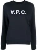 A.P.C. VPC logo-print cotton sweatshirt - Blue