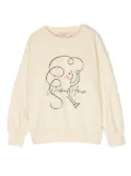 Weekend House Kids. sketch-print cotton sweatshirt - Neutrals