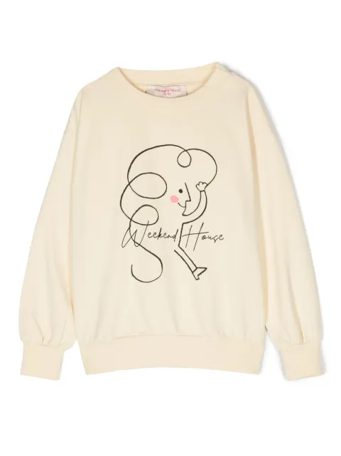 Weekend House Kids. sketch-print cotton sweatshirt 