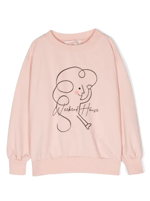 Weekend House Kids. sketch-print cotton sweatshirt 