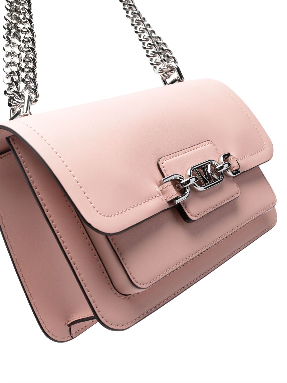 Shop Michael Kors Large Heather Leather Shoulder Bag In Pink