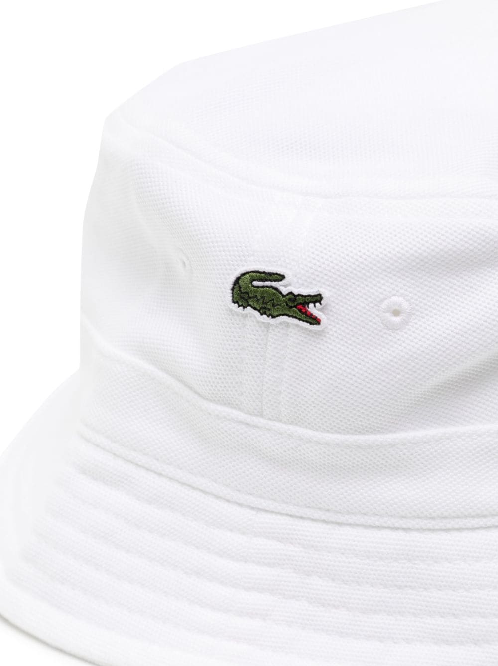 Shop Lacoste Logo-patch Bucket Hat In White