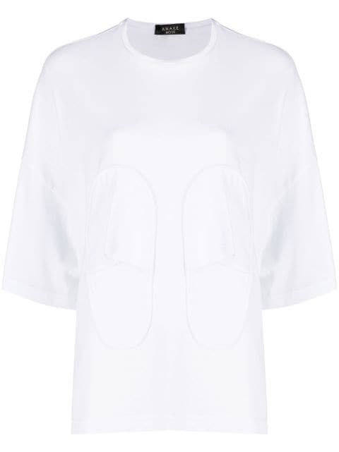 A.W.A.K.E. Mode slipper-detailing organic cotton T-shirt