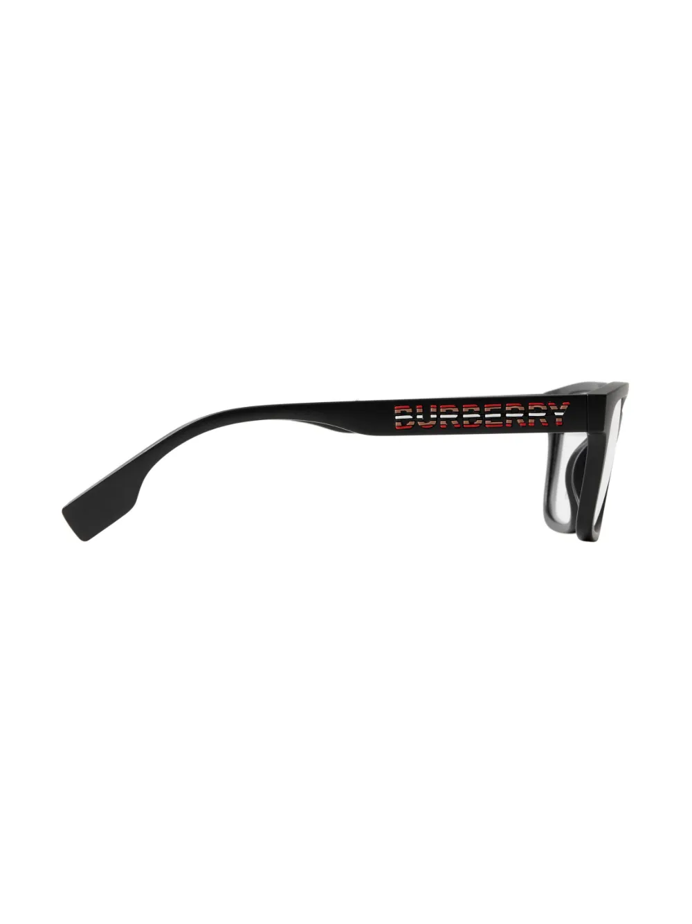 Burberry debossed-logo square-frame glasses - Zwart