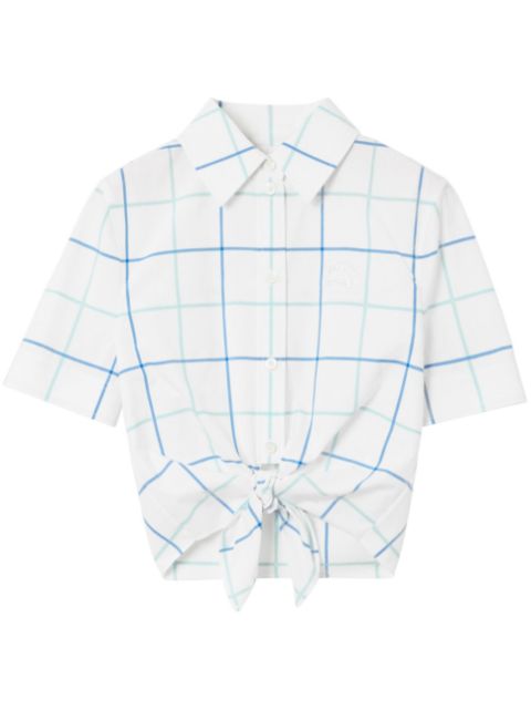 Burberry checked cropped cotton shirt Women