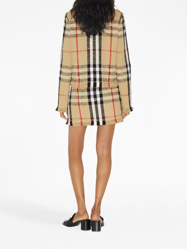 Burberry Check-pattern Cotton Trench Coat - Farfetch