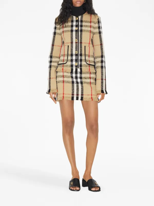 Burberry Checked Bouclé Jacket - Farfetch