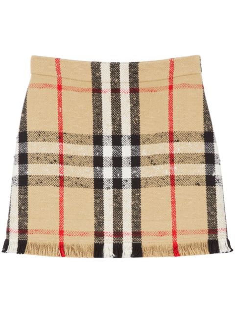 Burberry Vintage-Check boucle skirt Women