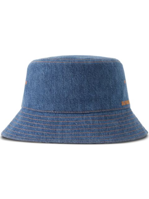 Burberry embroidered-logo bucket hat Men