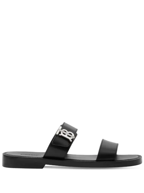 Burberry monogram-motif leather sandals 
